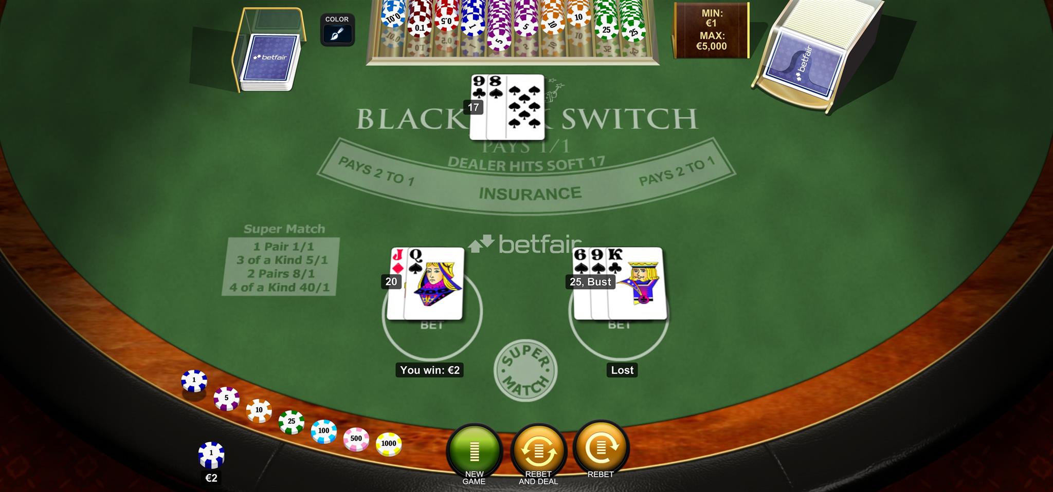 Play Blackjack MH